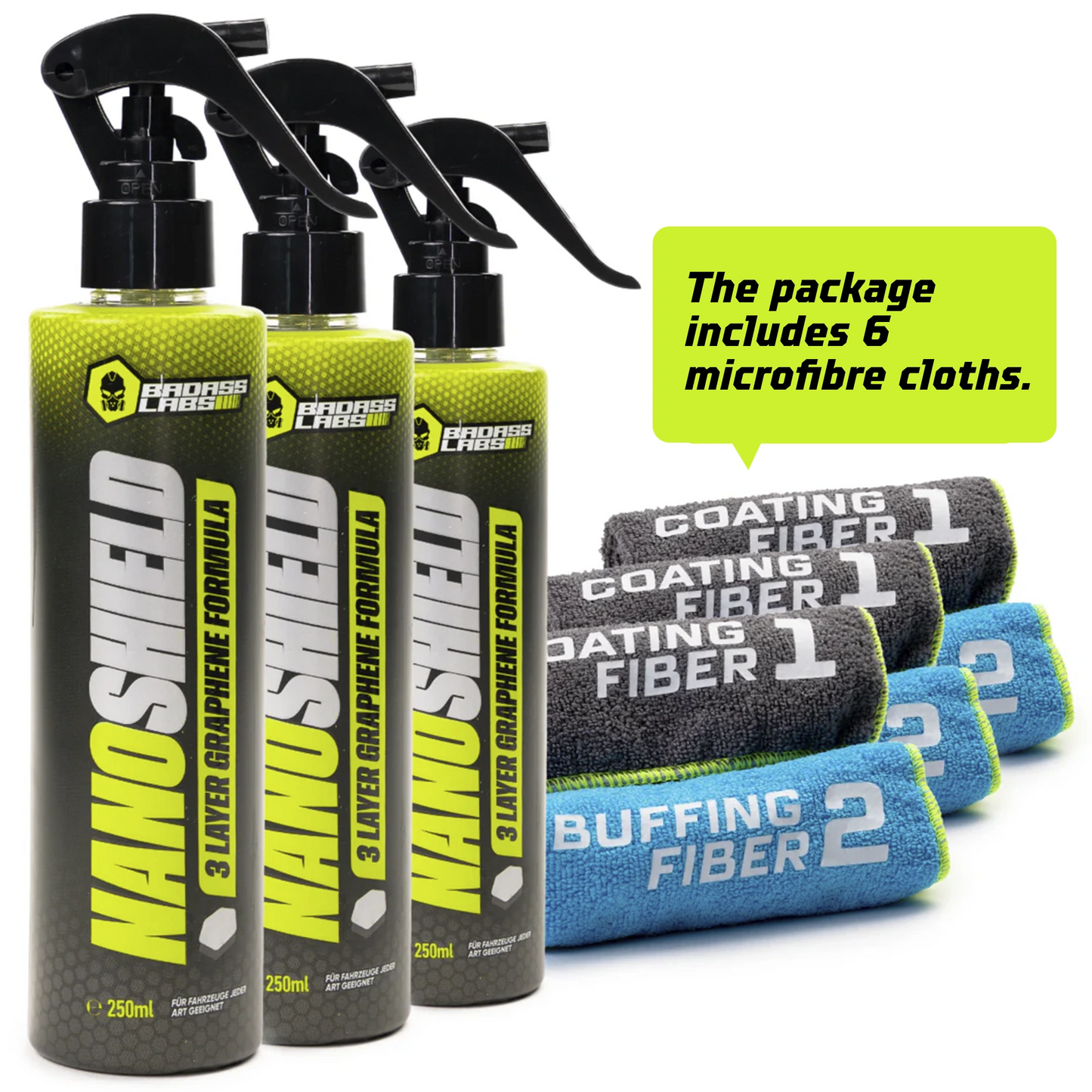 NanoShield - Spray with graphene, ceramics, and silicone for polishing and protecting car paint