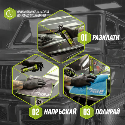 NanoShield -  Спрей с графен, керамика и силикон за полиране и защита на автомобилната боя