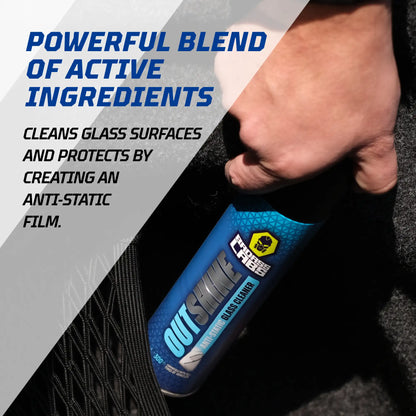 Outshine - Спрей с активна пяна с антистатичен ефект за почистване на стъклени повърхности.