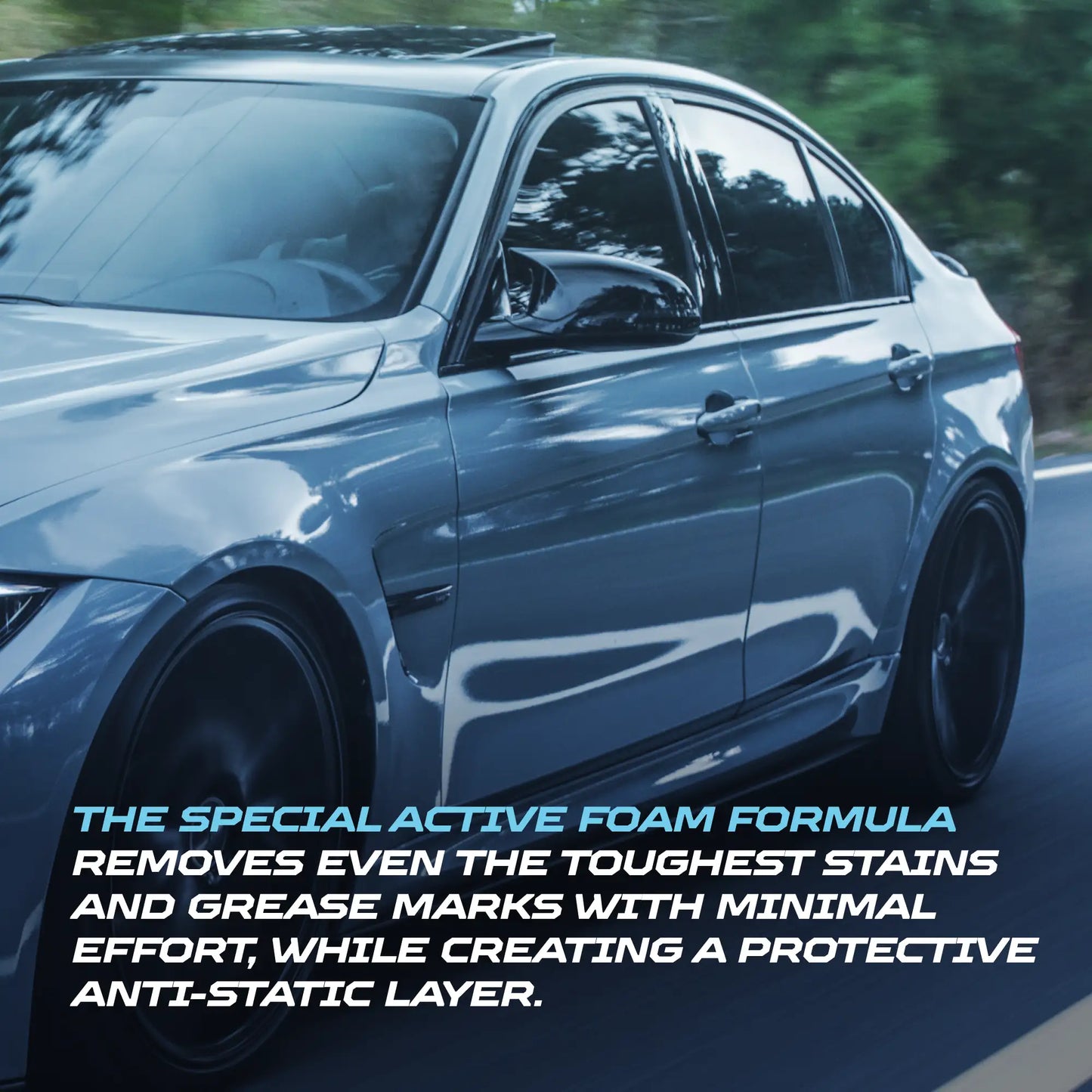 Outshine - Спрей с активна пяна с антистатичен ефект за почистване на стъклени повърхности.